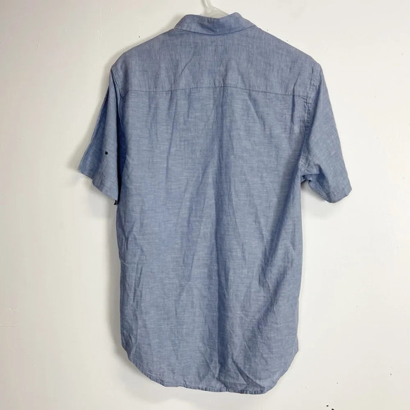 NEW Coastaoro Shirt Mens Small Blue Short Sleeve Shirt Button Up NWOT mark - Picture 2 of 9